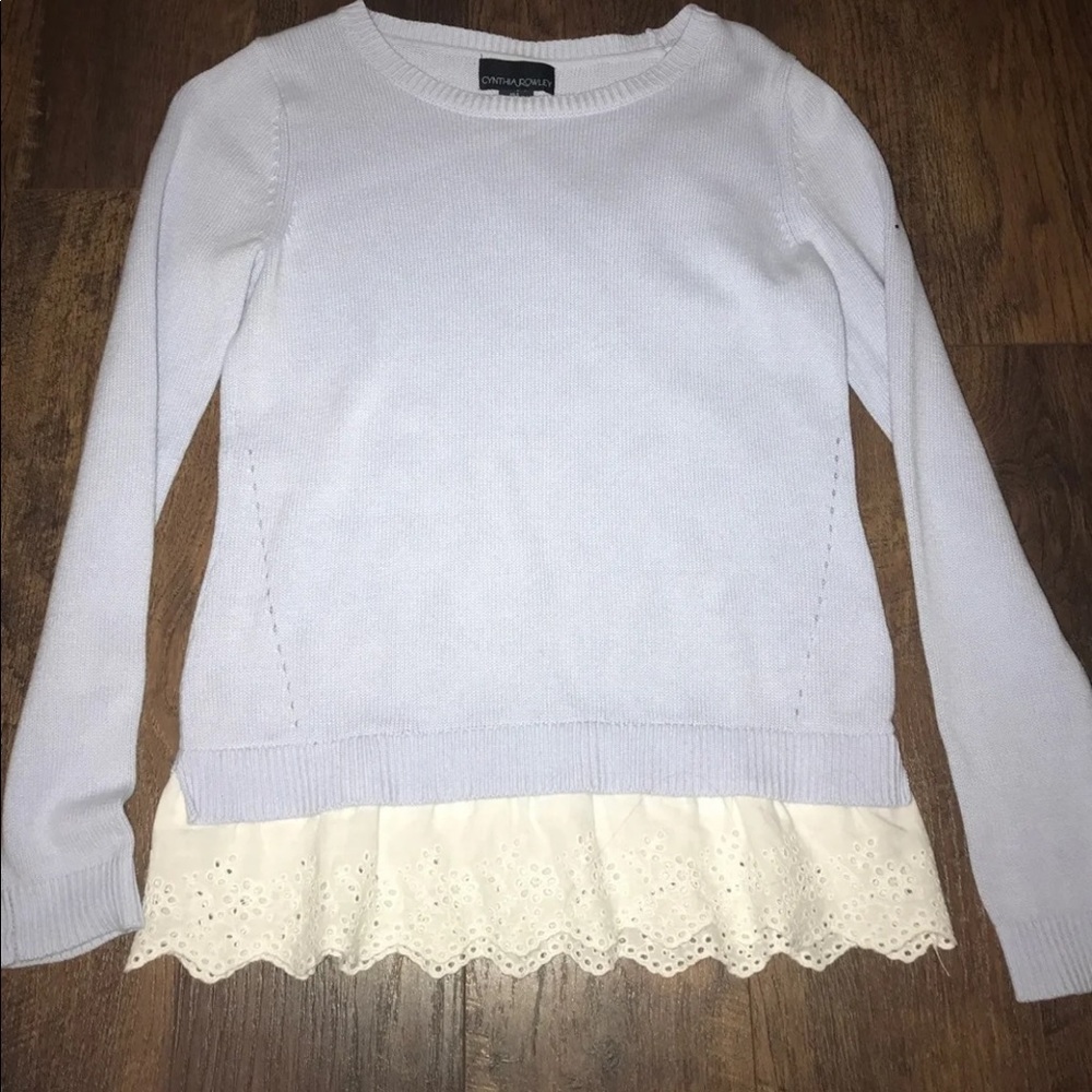 Cynthia Rowley Sweater with Lace Detail